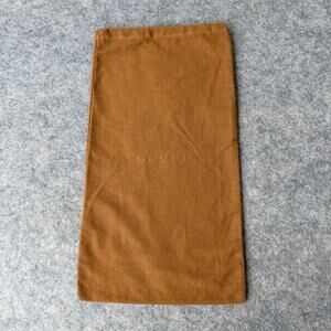 Gucci Authentic Logo Designer Brown Dust Bag Storage Protection 8.5"x15.5"